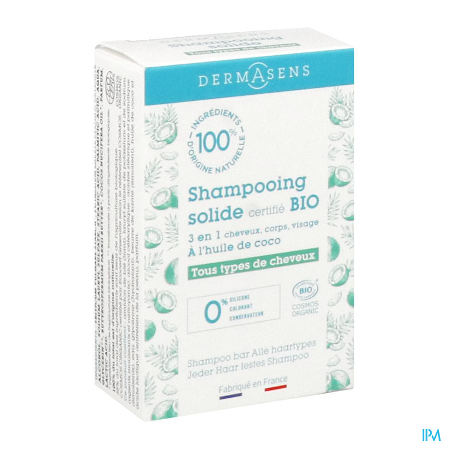 vignette Marque Verte Dermasens Shampooing Solide Bio Tous Types De Cheveux 60g