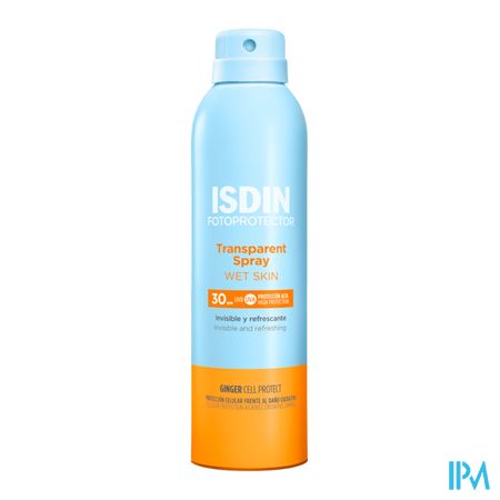 vignette Isdin Foto Transparent Wet Skin Spray Spf30 250ml
