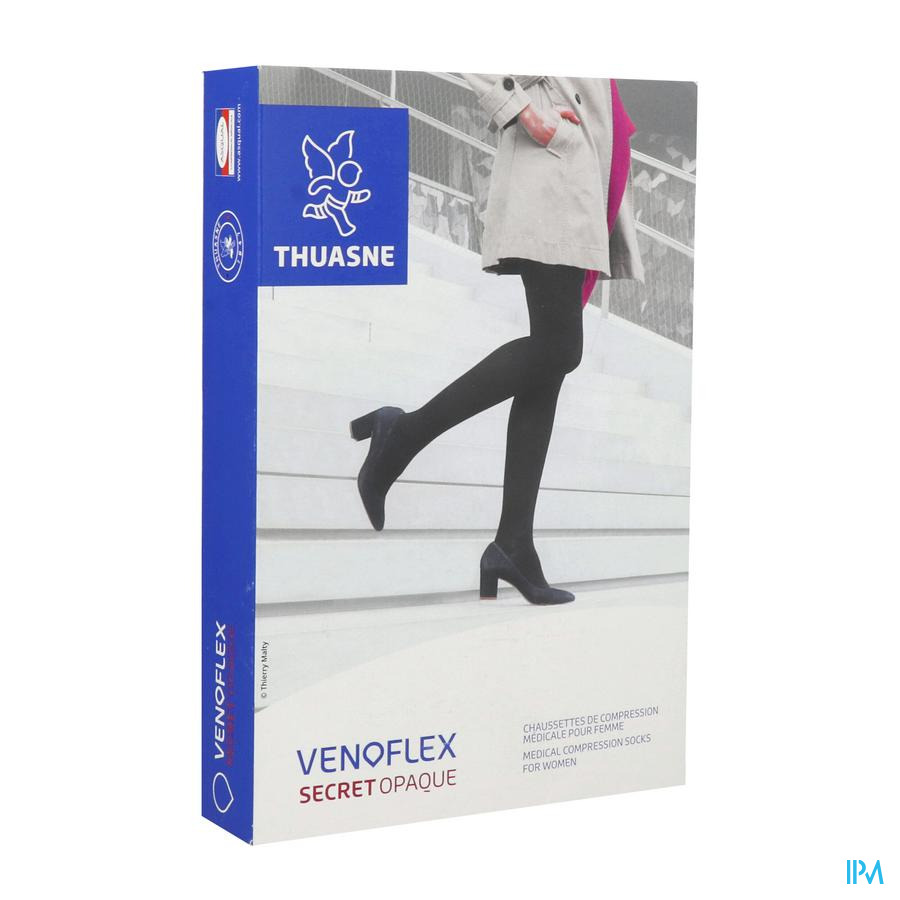 vignette Thuasne Venoflex2 Secret Opaque Chaussette Dore Normal T3