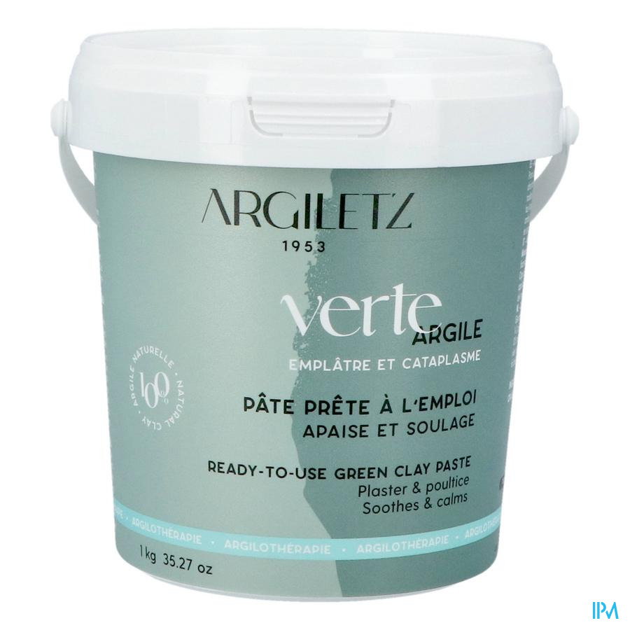 vignette Argiletz Argile Verte Pate Prete Emploi 1kg