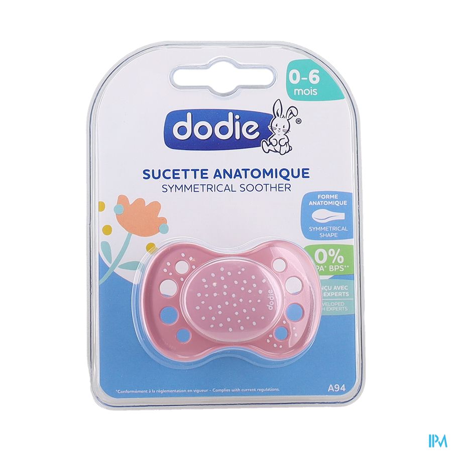 vignette Dodie Sucette Anatomique Silicone Happy Life Fille A94 0/6mois