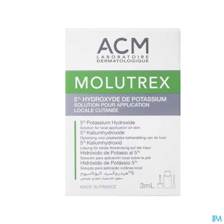 produit Molutrex 5% Sol Cutane Fl 3ml