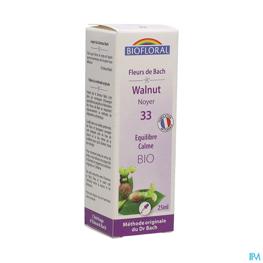 produit Biofloral Fleurs De Bach 33 Noyer Bio 25ml