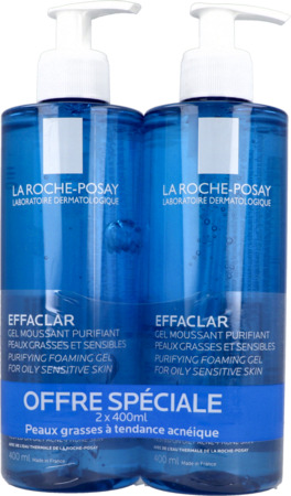 vignette La Roche Posay Effaclar Gel Moussant Purifiant 400ml X2