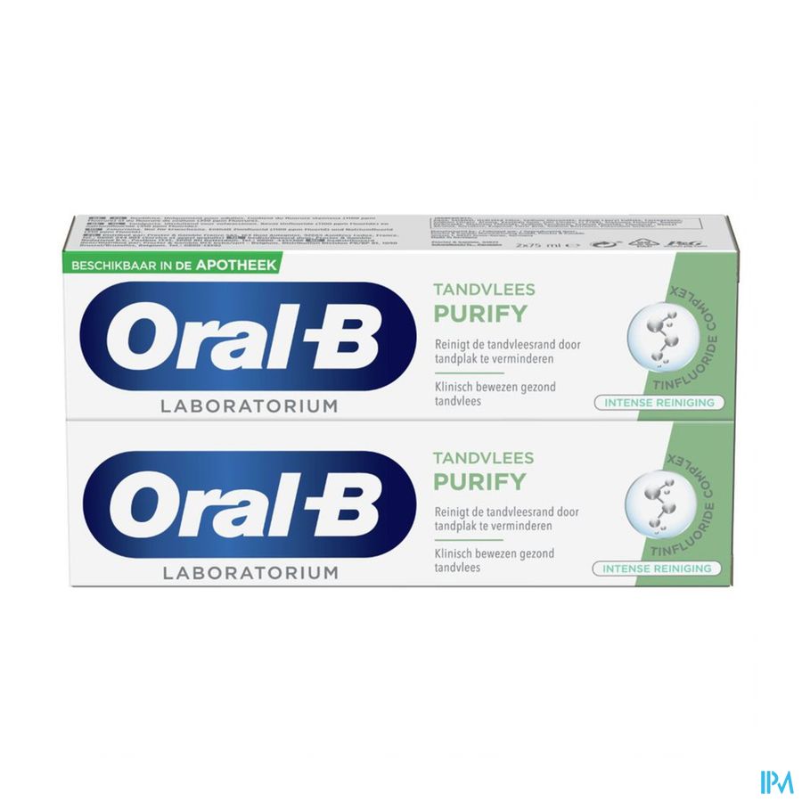 vignette Oral B Laboratoire Gencives Purify Nettoyage Intense Dentifrice 75ml X2