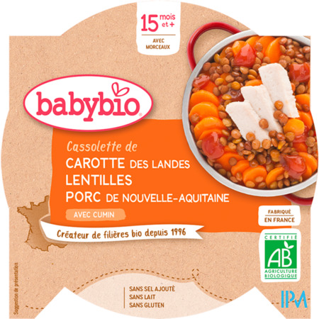 vignette BABYBIO ASS LENTIL PORC A 260G