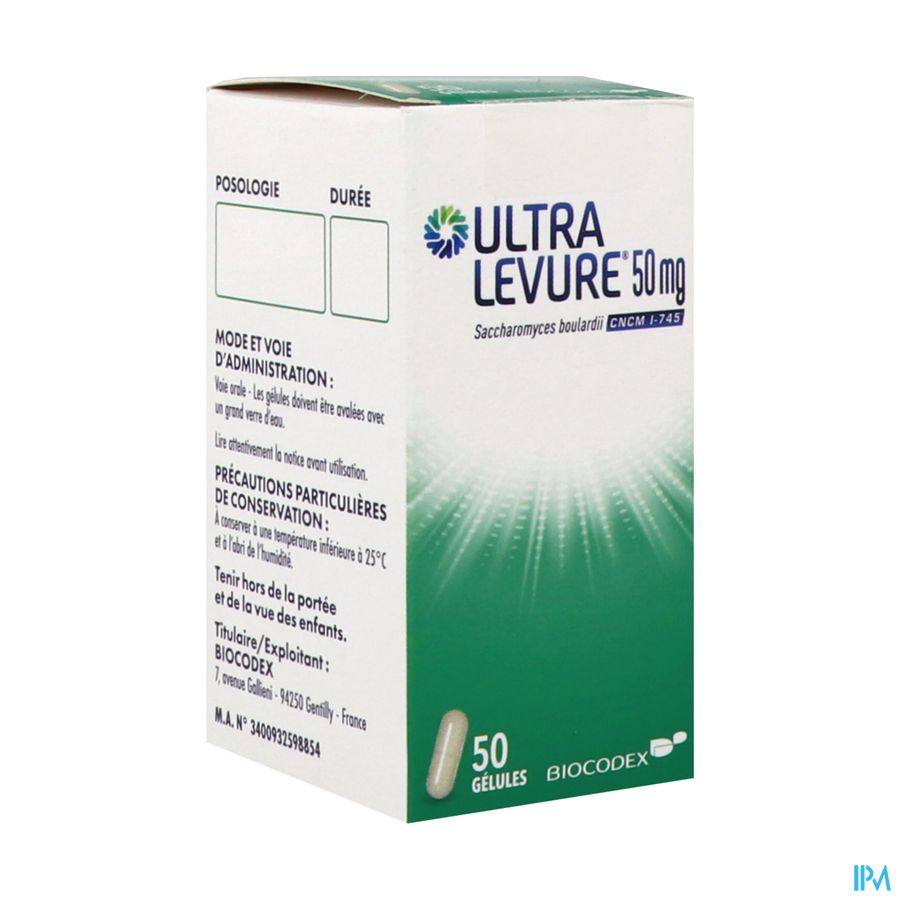 vignette ULTRA LEVURE 50MG GELULE 50