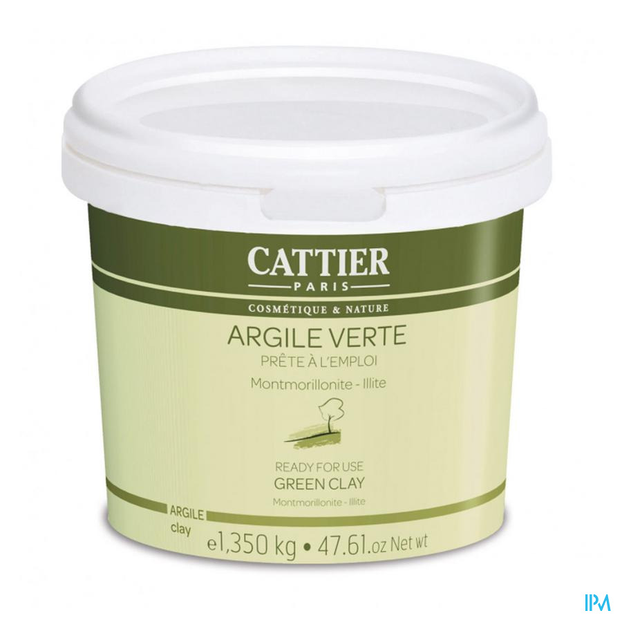 vignette Cattier Argile Verte Pate Prete Emploi Pot 1kg350