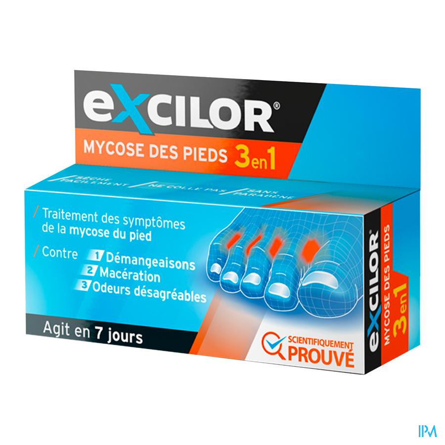 produit EXCILOR MYCOSE PIEDS 3 EN 1