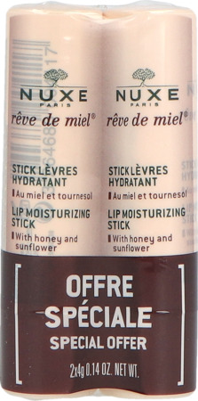 produit Nuxe Reve De Miel Stick Levres Hydratant 4g X2