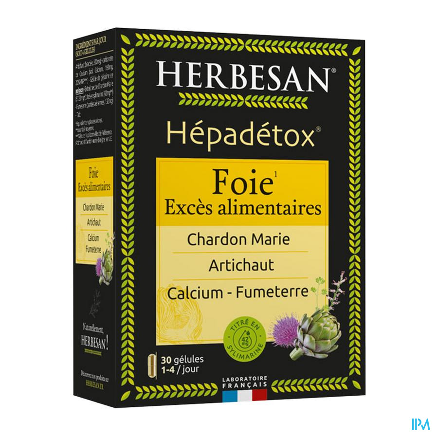 produit HERBESAN HEPADETOX 30 GELULES