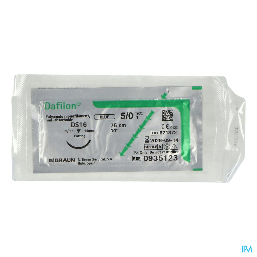 vignette Braun Dafilon Bleu Aig Sertie 5/0 75cm Ds 16