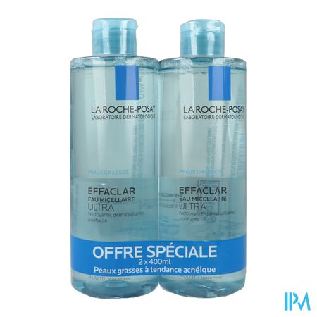 vignette La Roche Posay Effaclar Eau Micellaire Purifiante 400ml X2