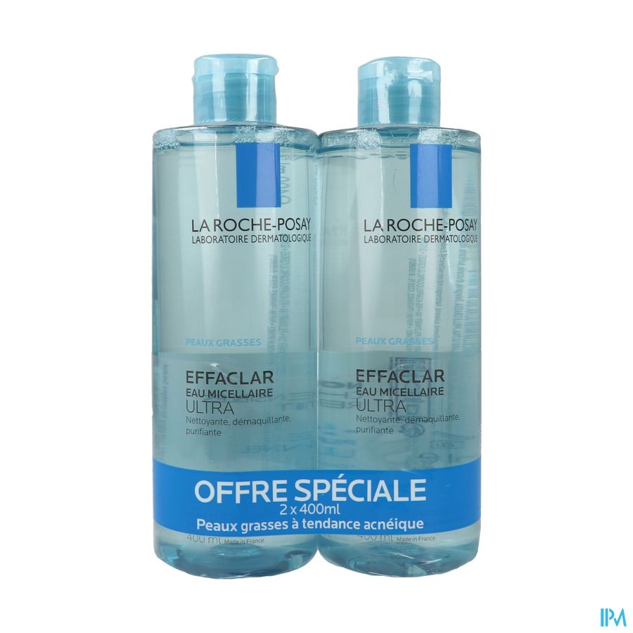 vignette La Roche Posay Effaclar Eau Micellaire Purifiante 400ml X2