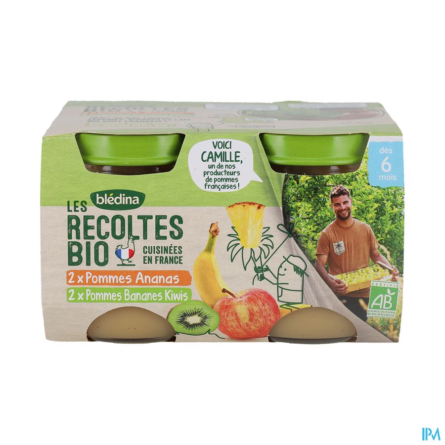 vignette BLEDINA RECOLTE BIO POM/ANA/BAN KIW130G