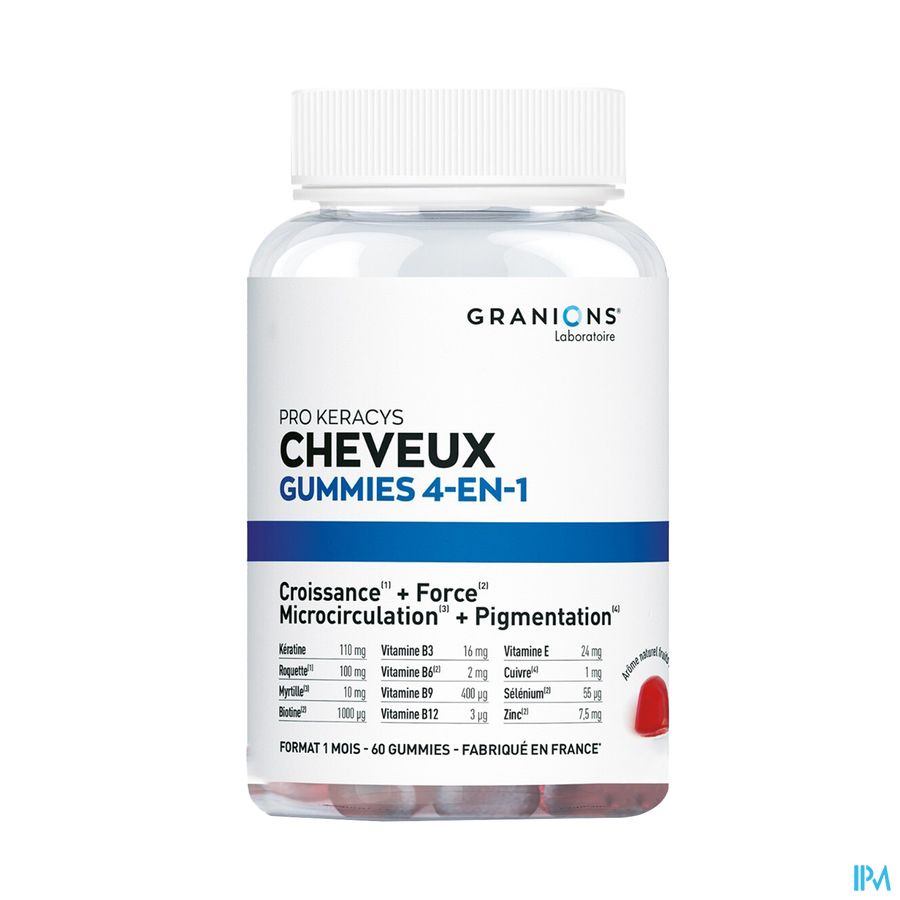 produit PRO KERACYS CHEVEUX GUMMIES 4-EN-1 60