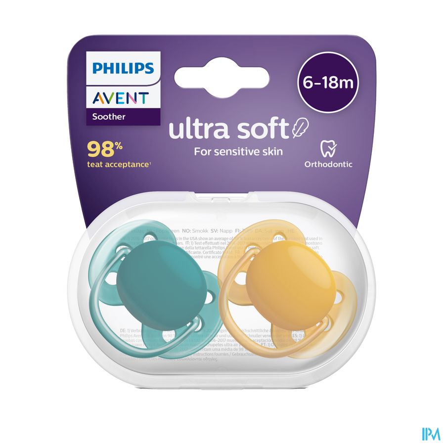 produit AVENT SUCET ULTRA DOUCE 6-18 NEUTRE