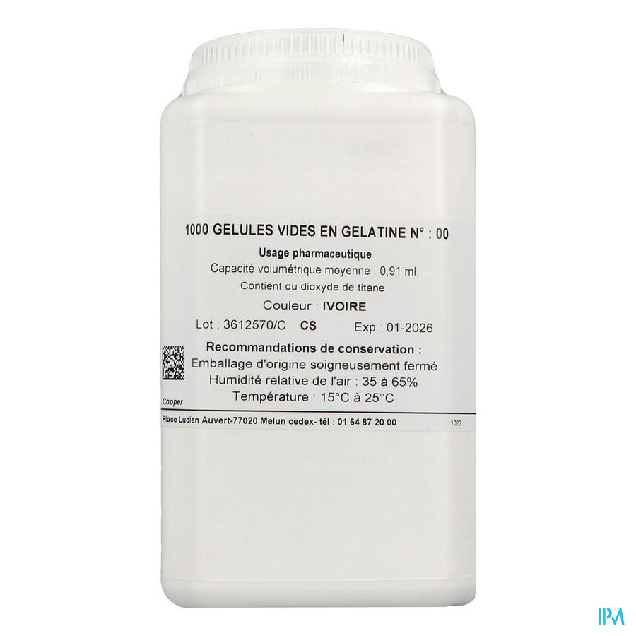 vignette Cooper Lga Gelule Vide Opaque Ivoire 00 0ml95 1000