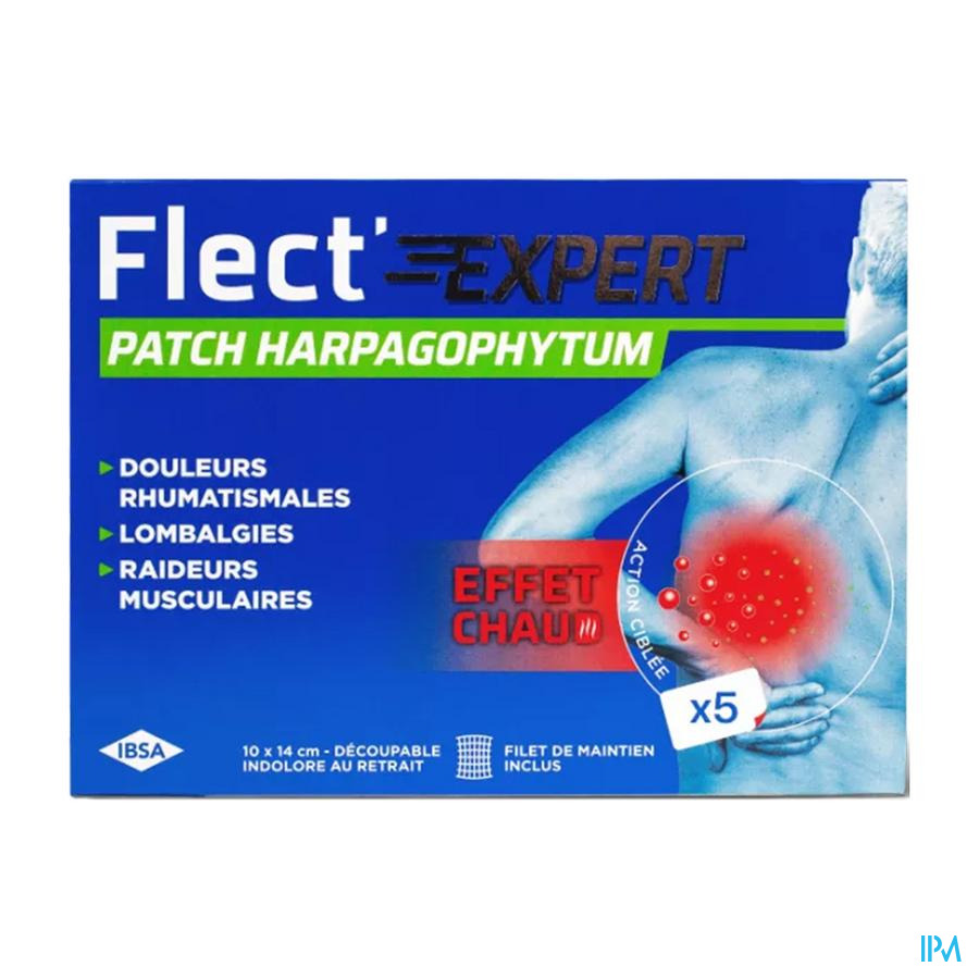 produit Flect'expert Patch Arnica Menthol Marron D'inde Effet Froid Immediat X5