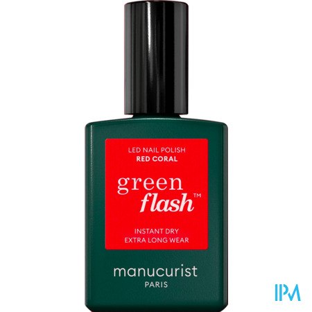 vignette Manucurist Green Flash Vernis A Ongles Red Coral 15ml