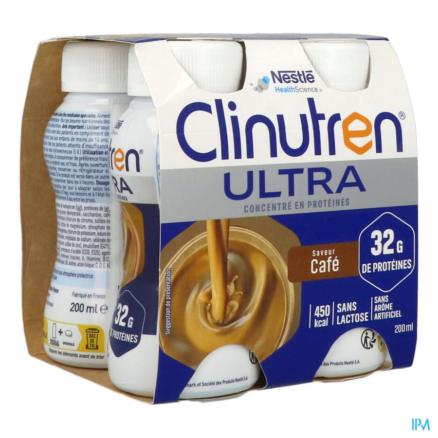 vignette Clinutren Ultra Saveur Cafe 200ml X4