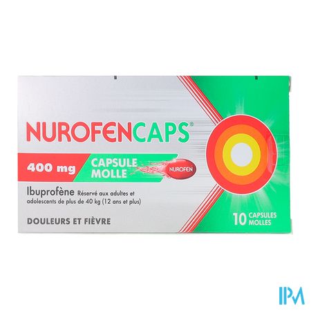 vignette NUROFENCAPS 400MG CAPS 10