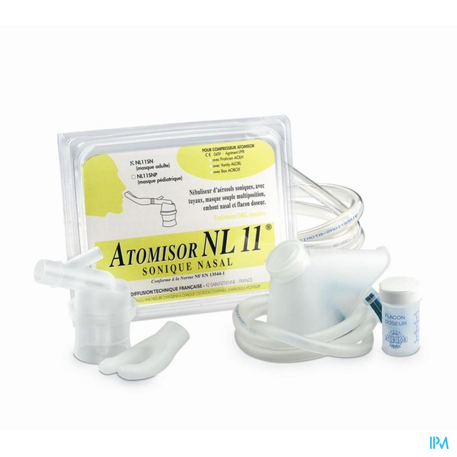 vignette Atomisor Nl11sn Nebuliseur Extraneb Sonic Nasal Minidose Avec Masque Et Embout Nasal