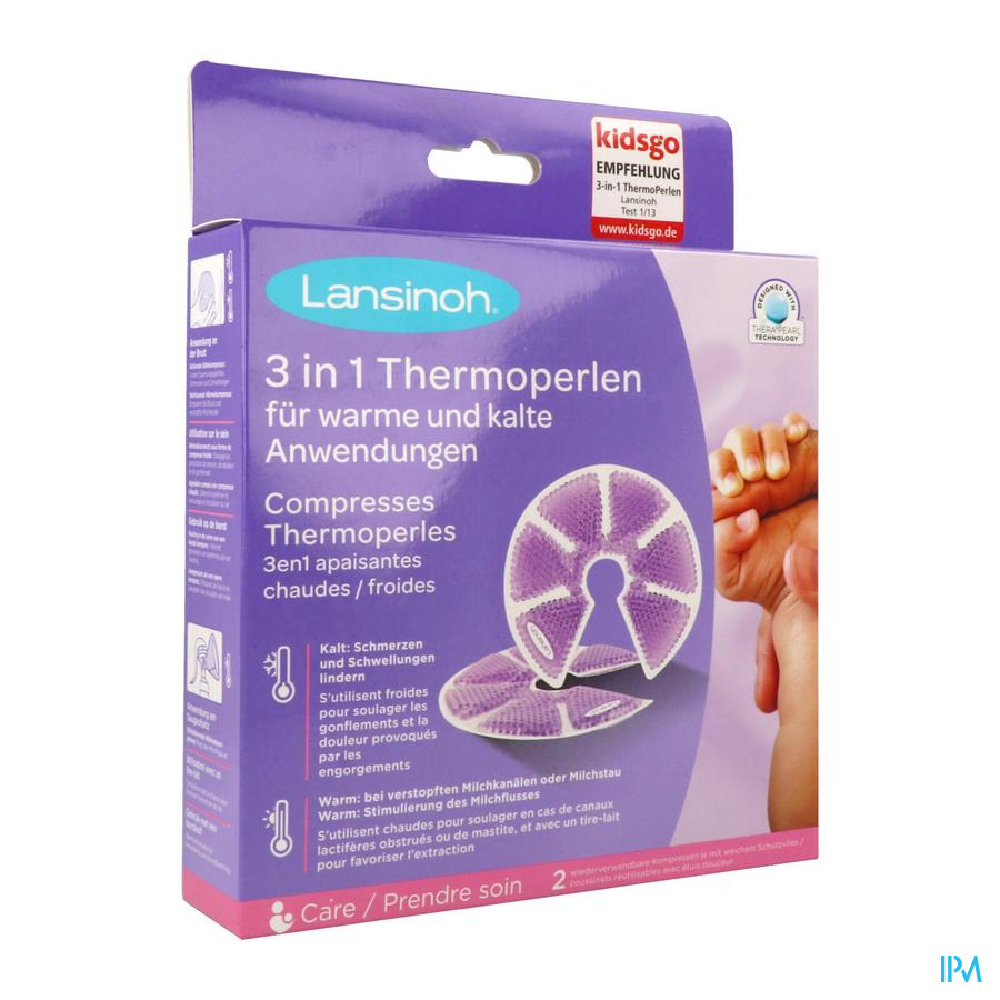 vignette Lansinoh Thermoperlen Compresse Apaisante 3en1 De Cryotherapie Et Thermotherapie Pour Allaitement 2
