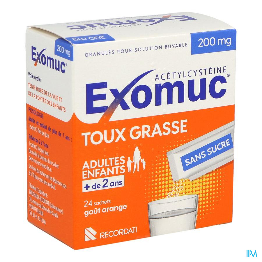 vignette EXOMUC 200MG SACHET 24