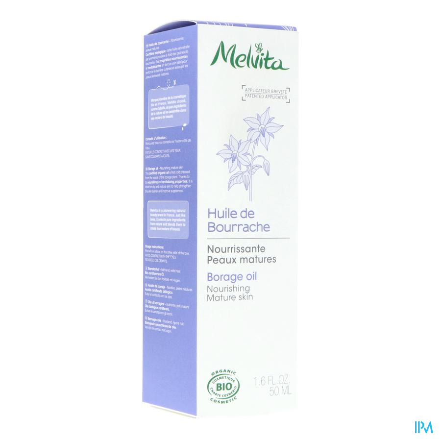 vignette Melvita Huile Bourrache Bio Pompe 50ml