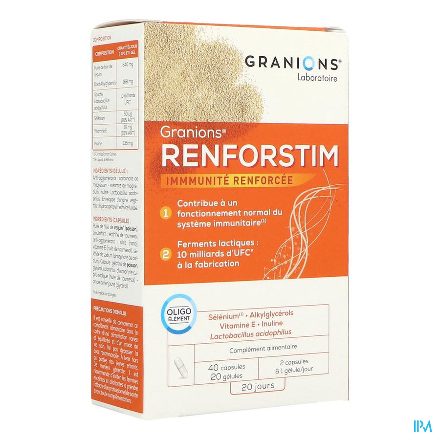 vignette Granions Renforstim Comprime 40 + Gelule 20