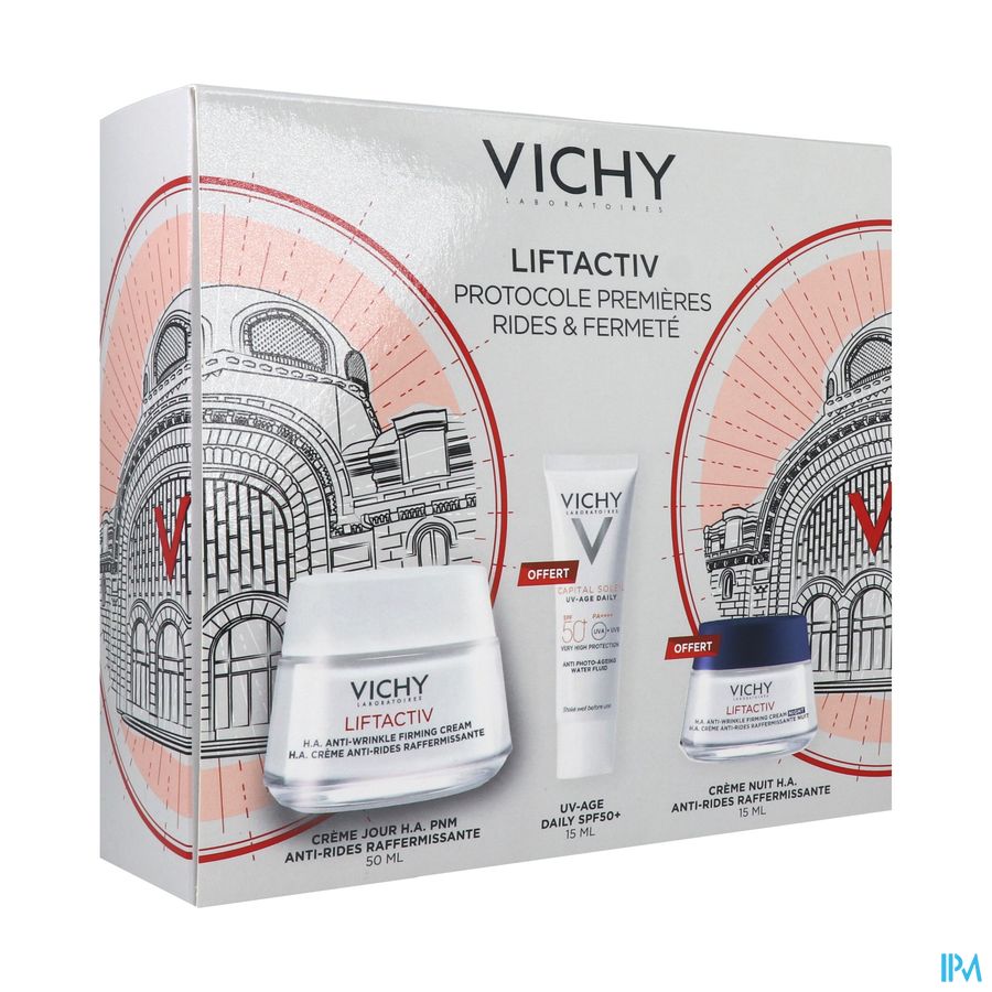 produit Vichy Liftactiv Ha Creme Peaux Normales A Mixtes 50ml + Ha Creme Nuit 15ml + Uv Age 15ml Offert