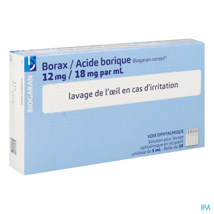 vignette BORAX/AC.BORIQUE BGR CONS OPH5ML20
