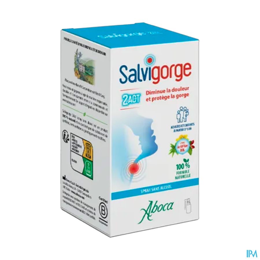 vignette Aboca Salvigorge 2act Spray Gorge Sans Alcool 30ml