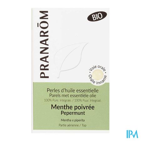 vignette Pranarom Perles Huile Essentielle Bio Menthe Poivree 60 Perles 100mg