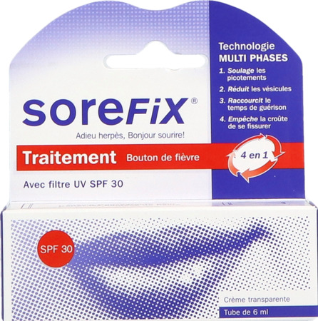 produit SOREFIX BAUME LEVRES SPF 30 6ML