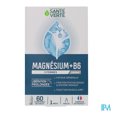 vignette Sante Verte Magnesium 3 Formes 360mg Comprime 60