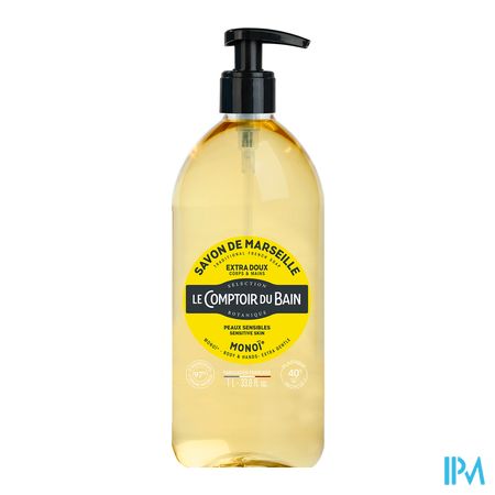 vignette Le Comptoir Du Bain Savon Liquide De Marseille Monoi 1l