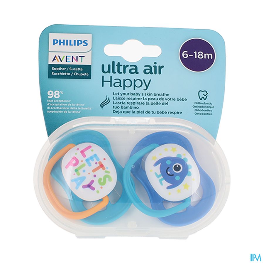 produit AVENT SUCET ULTRA AIR 6-18M LOVE PAPA