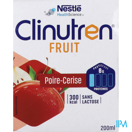 vignette Clinutren Fruit Poire Cerise 200ml X4
