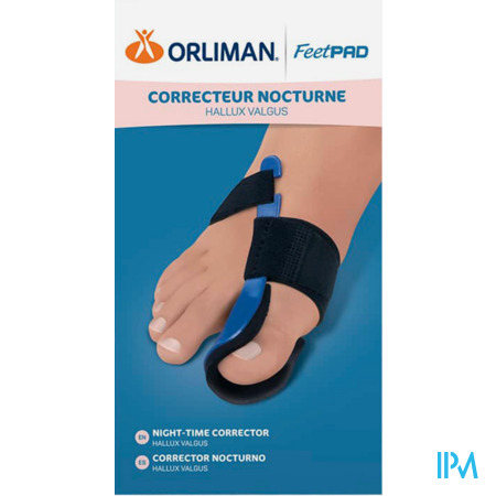 produit Orliman Feetpad Hallux Vagus Correcteur Nocturne Oignon Gros Orteil Droite Tl