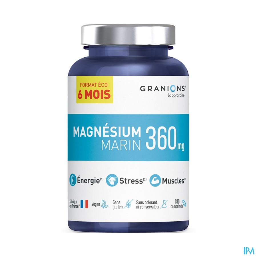 produit GRANIONS MAGNESIUM MARIN 360MG 6 MOIS