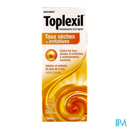 vignette TOPLEXIL 0,33MG/ML SP 150ML
