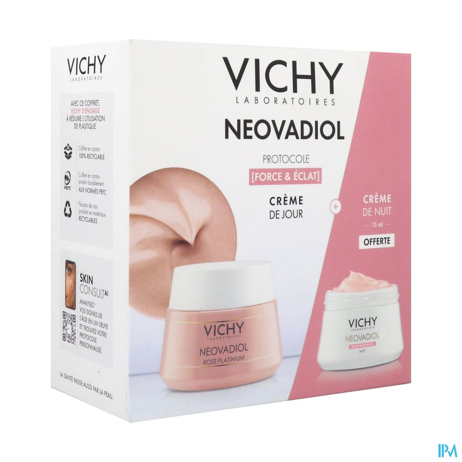 vignette Vichy Neovadiol Rose Platinium Creme De Jour 50ml + Mini Creme Nuit Offerte 5ml