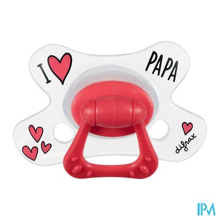 vignette Difrax Sucette Natural I Love Papa +6mois