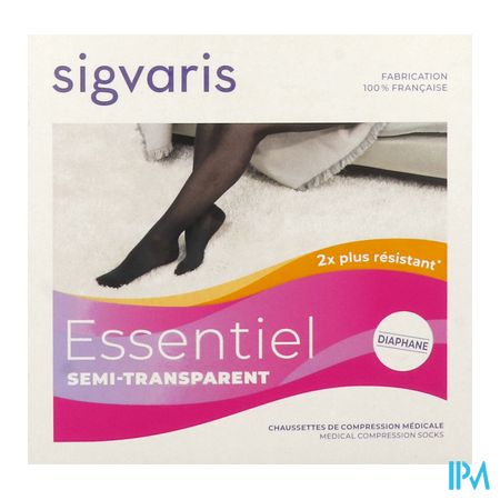 vignette Sigvaris2 Essentiel Semitransparent Chaussette Dune Normal Medium-