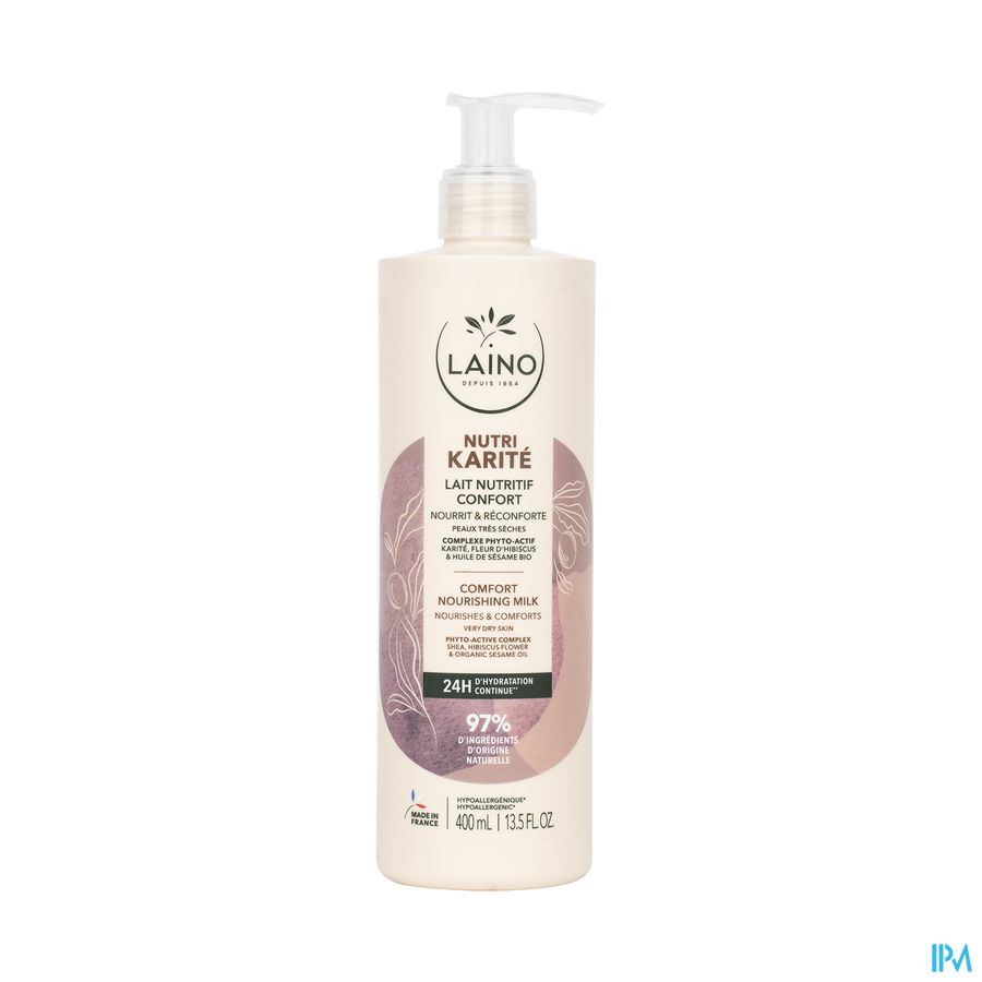produit LAINO LAIT NUTRI CONFORT KARITE FLC400ML
