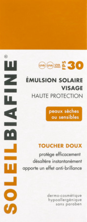 produit SOLEILBIAFINE TOUCH DOU DES SPF30 TBE50ML