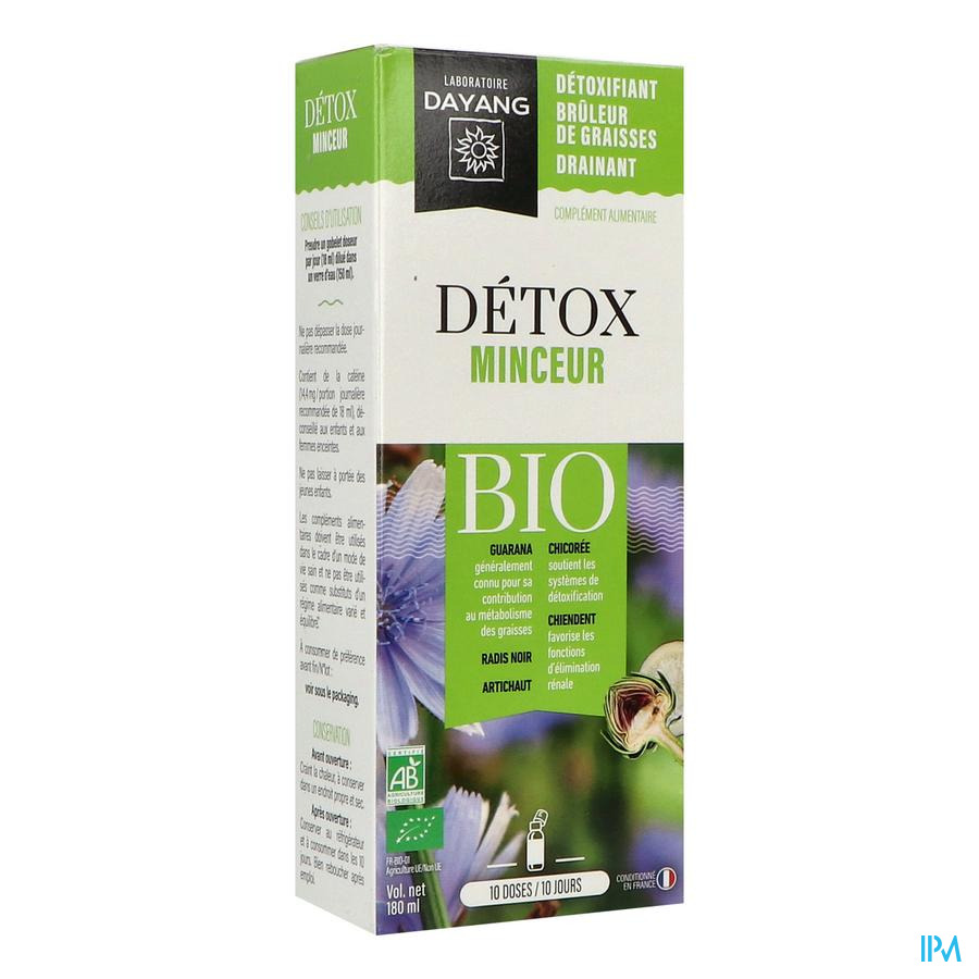 produit Dayang Detox Minceur Bio Solution Buvable 180ml