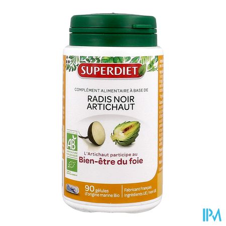 produit Superdiet Radis Noir Artichaut Bio Gelule 90